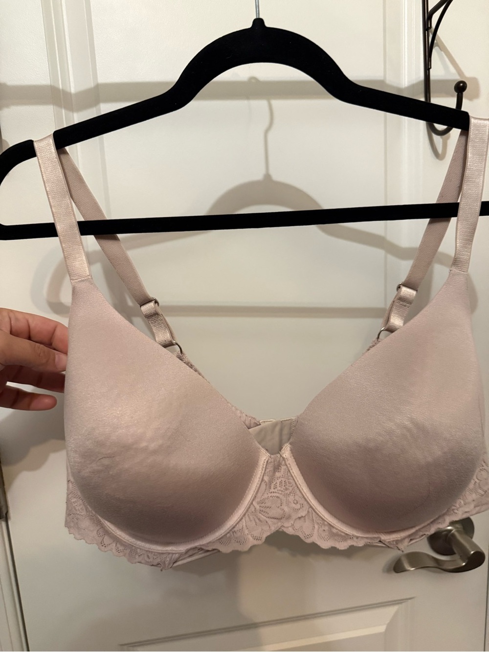 aerie Light Blush Lace-Trim T-Shirt Underwire Bra